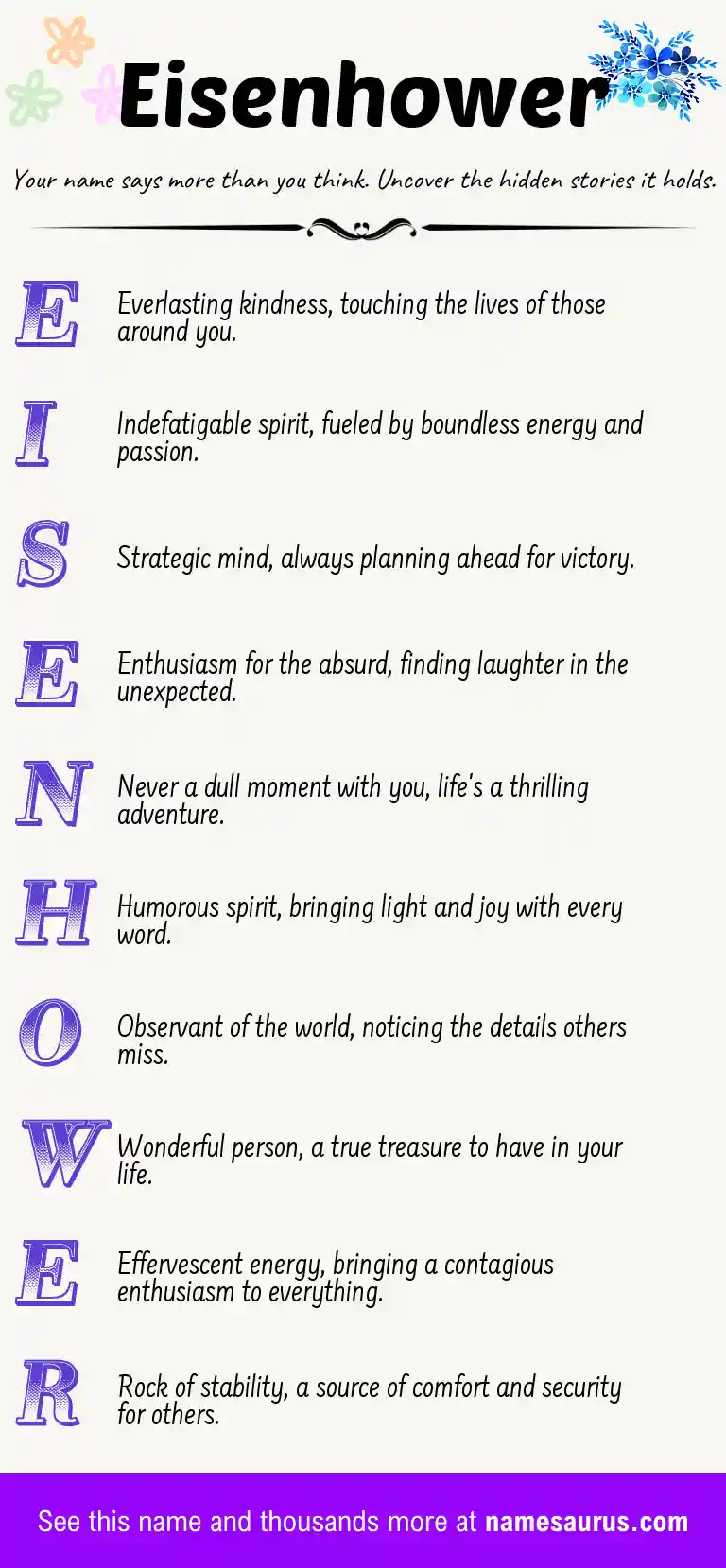 Acrostic poem about Eisenhower.