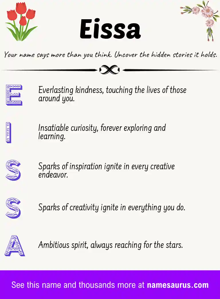 Acrostic poem about Eissa.