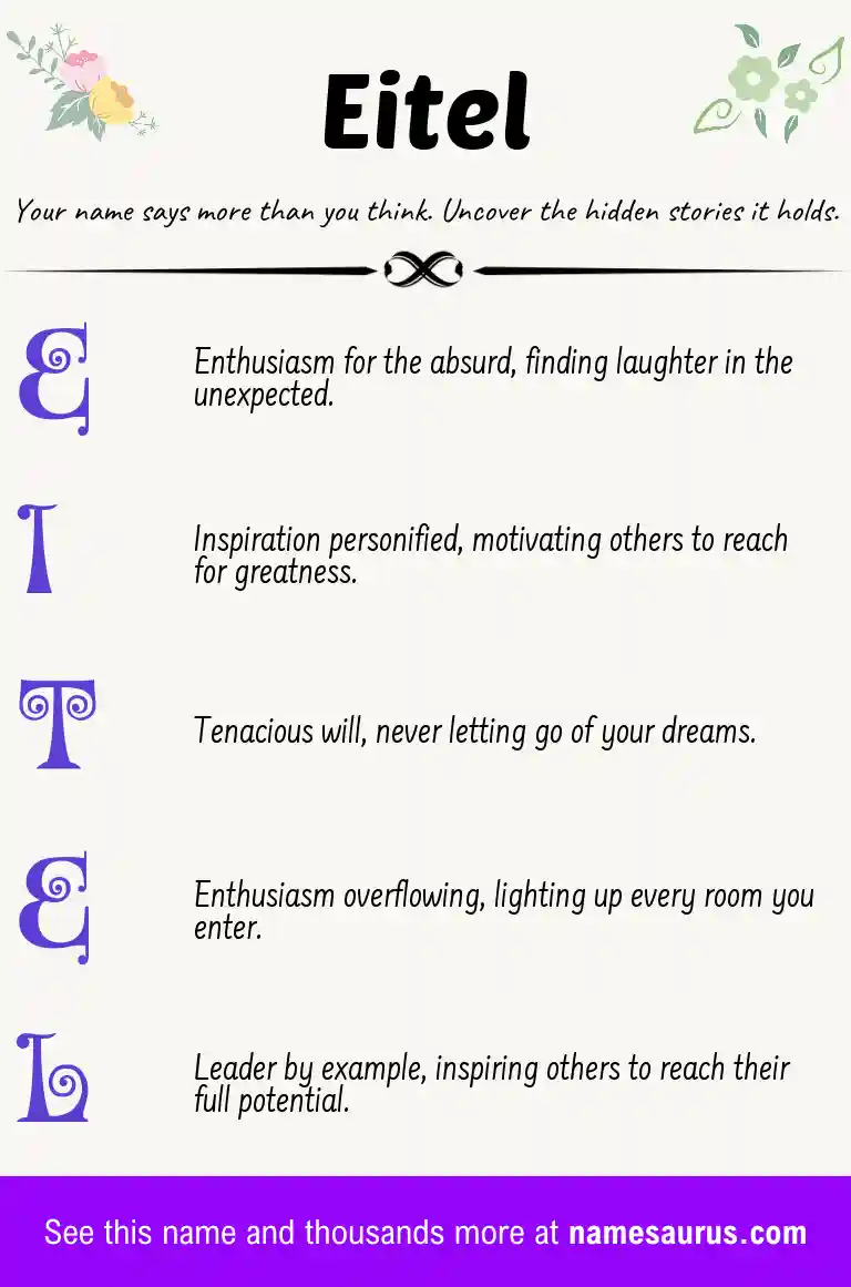Acrostic poem about Eitel.