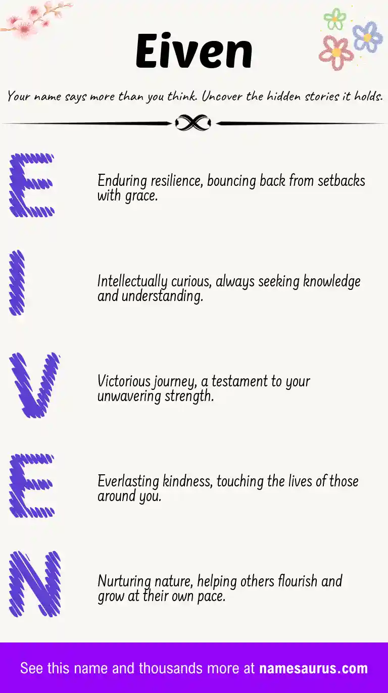 Acrostic poem about Eiven.