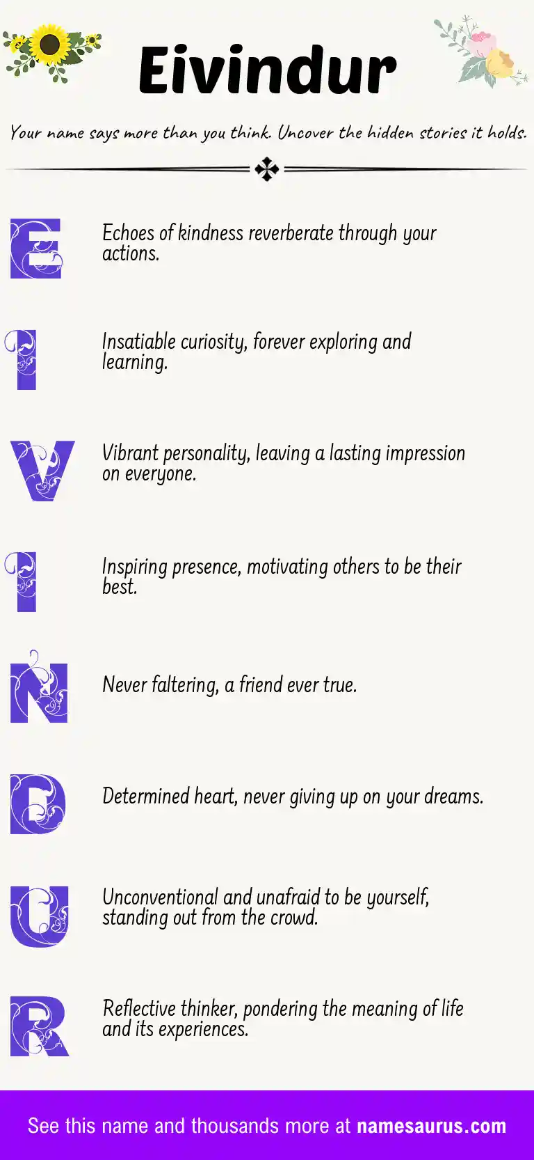 Acrostic poem about Eivindur.
