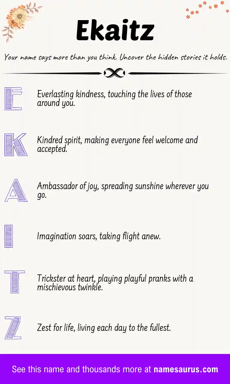 Acrostic poem about Ekaitz.