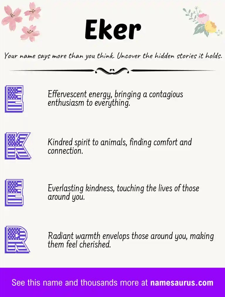 Acrostic poem about Eker.