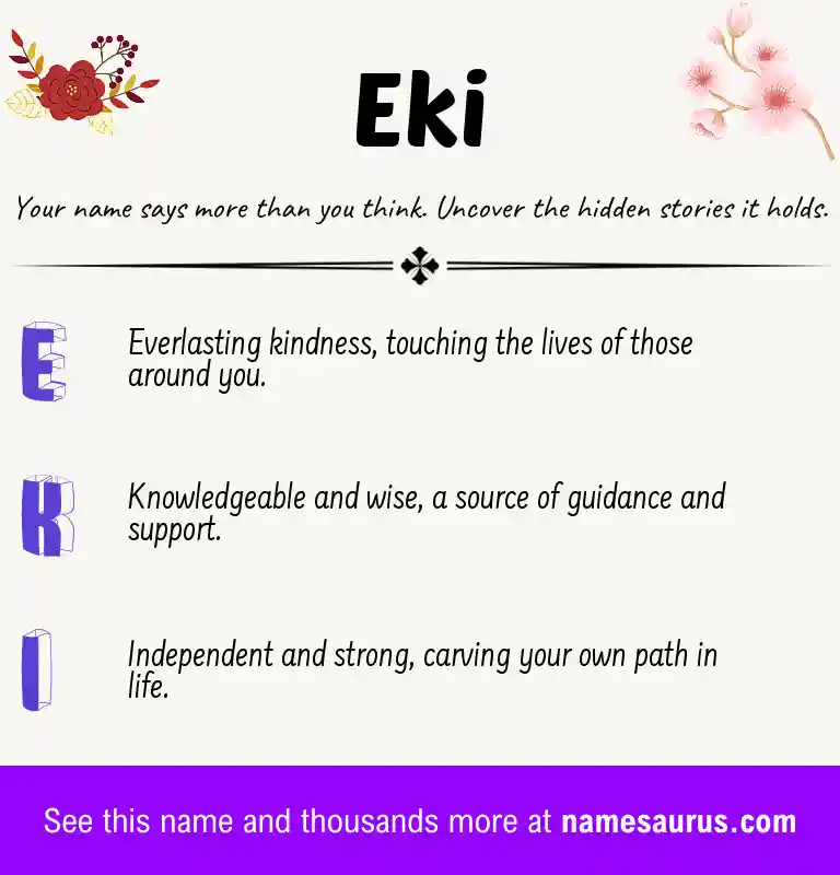 Acrostic poem about Eki.