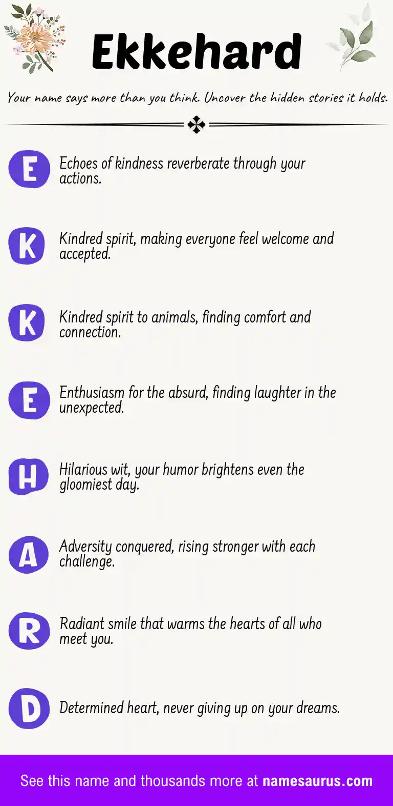 Acrostic poem about Ekkehard.