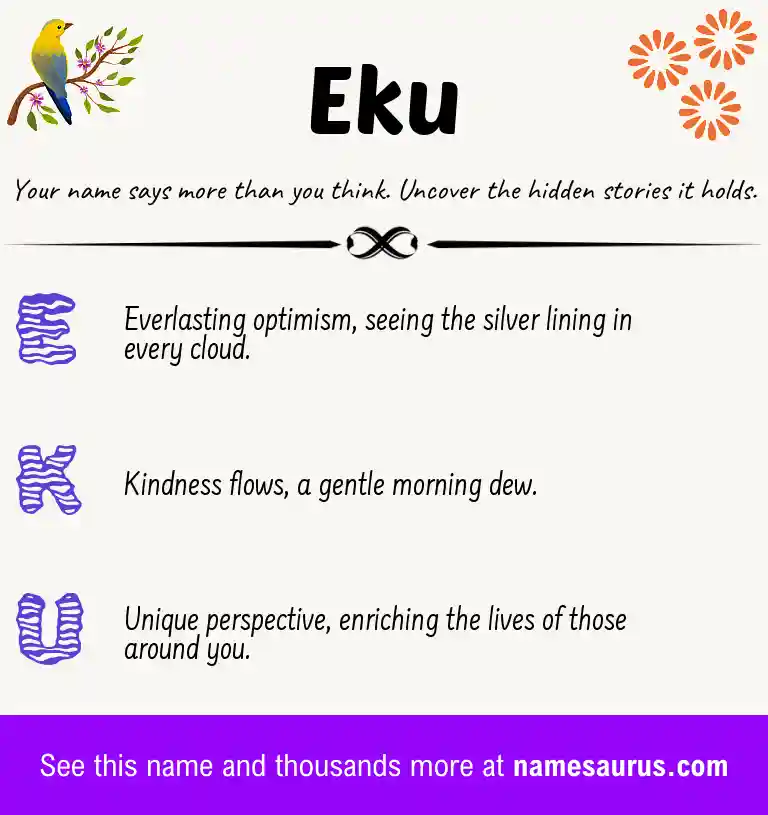 Acrostic poem about Eku.