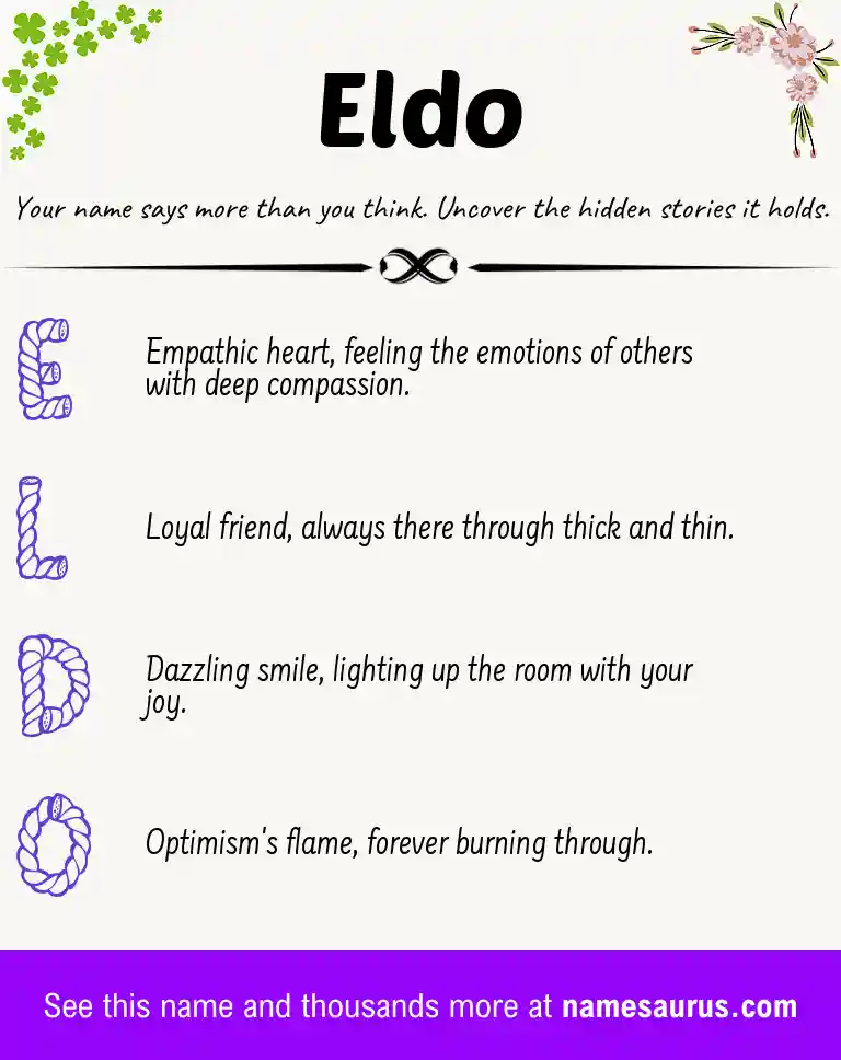 Acrostic poem about Eldo.