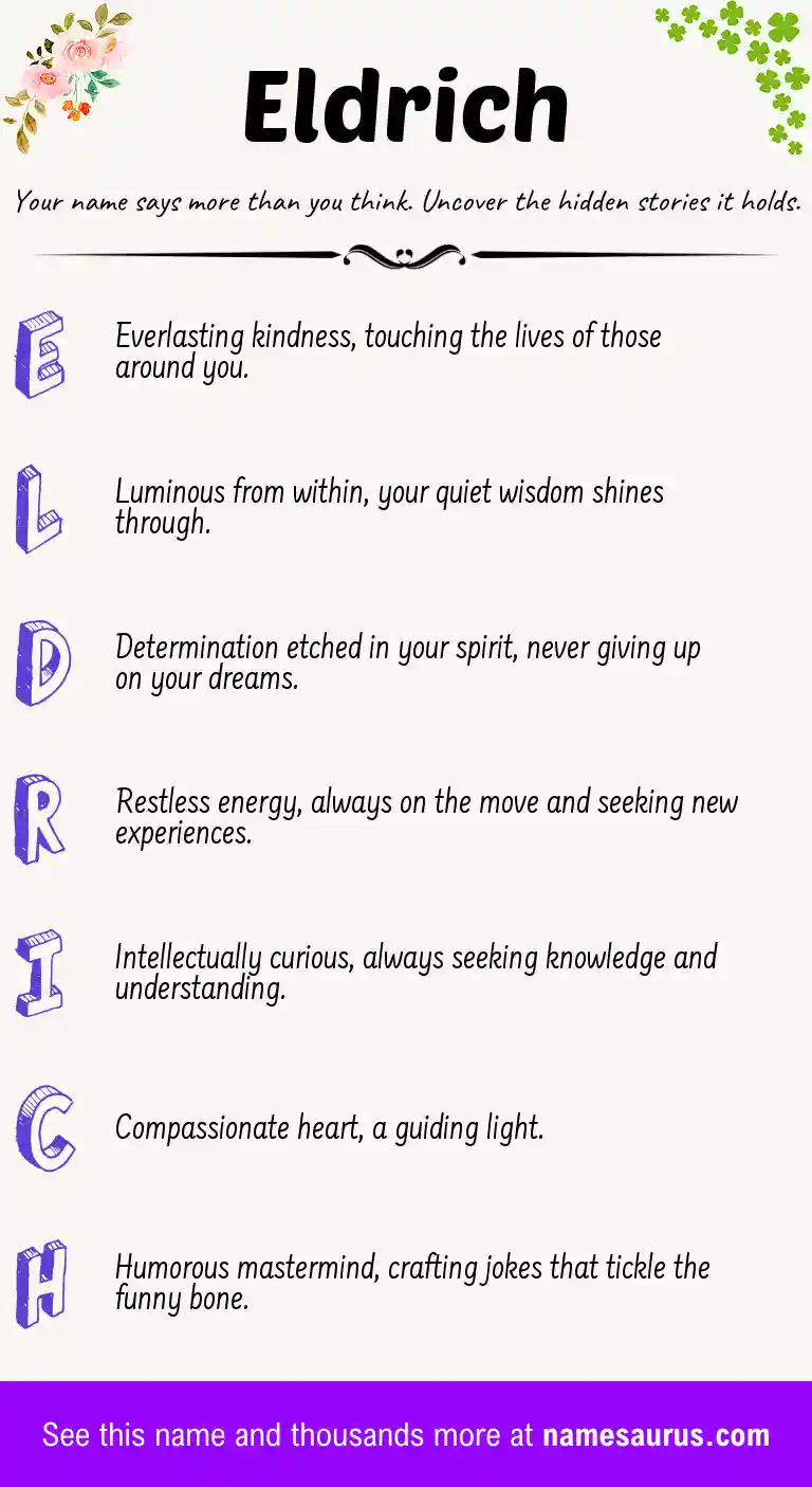 Acrostic poem about Eldrich.