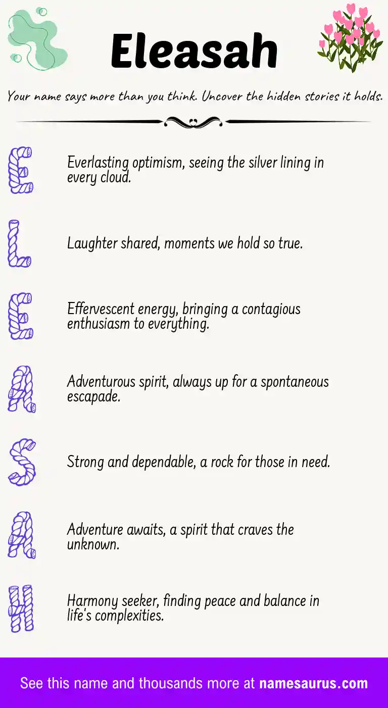 Acrostic poem about Eleasah.