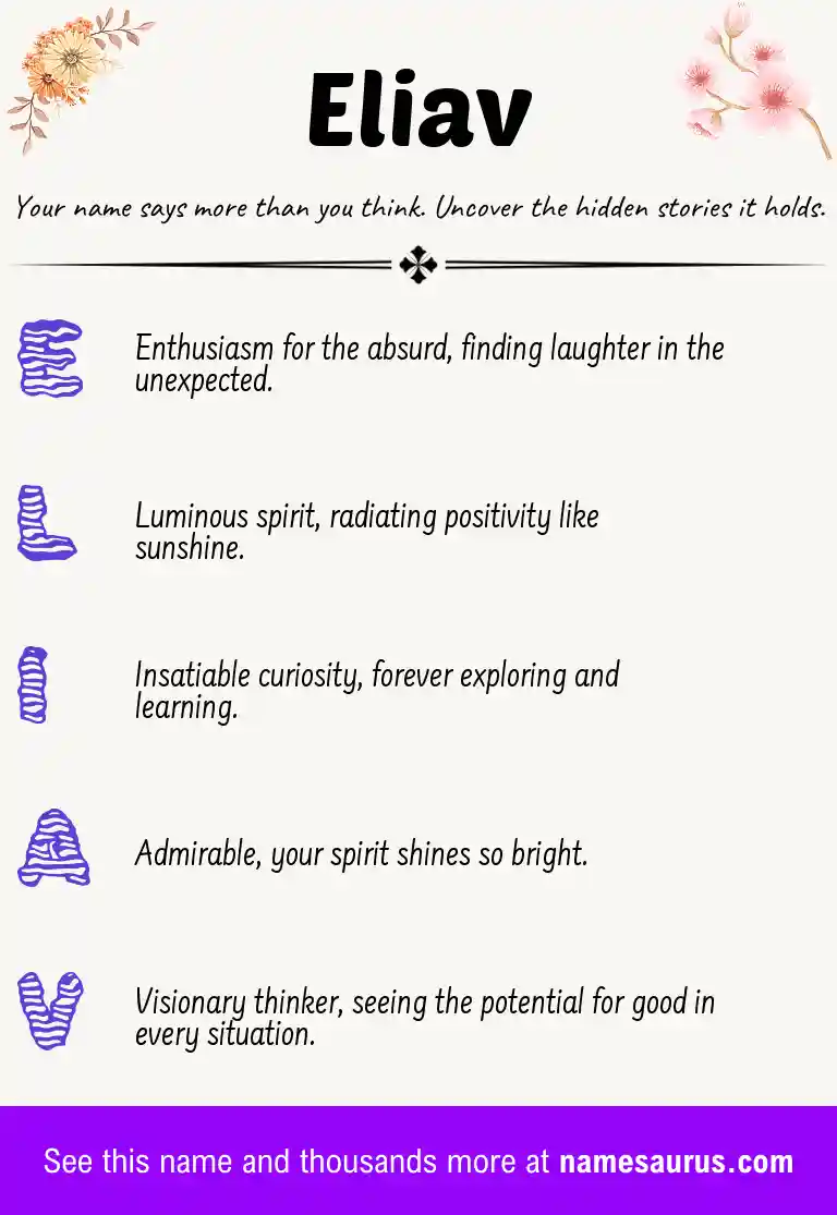 Acrostic poem about Eliav.