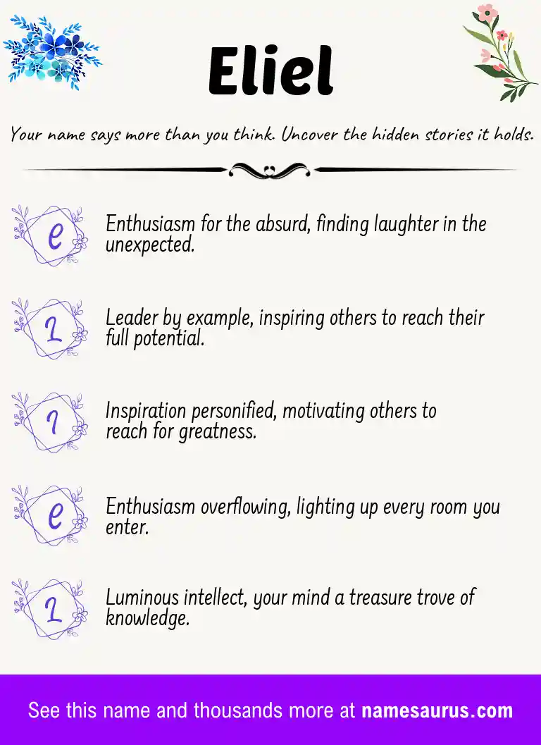 Acrostic poem about Eliel.