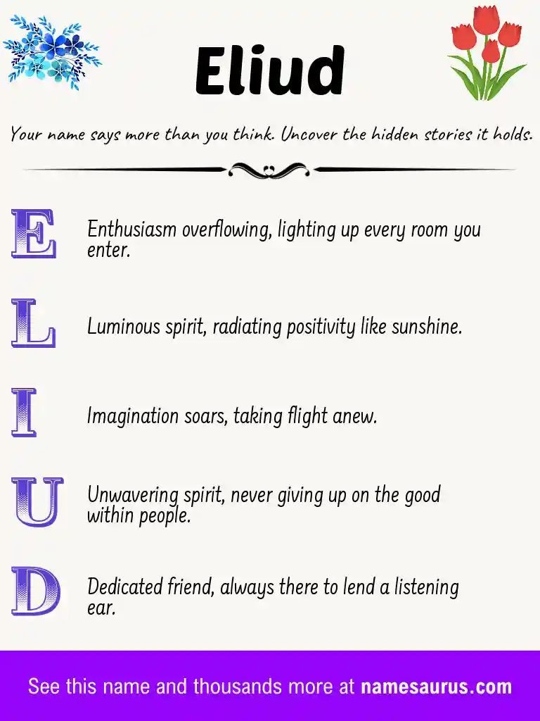 Acrostic poem about Eliud.