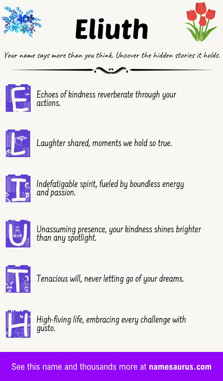 Acrostic poem about Eliuth.