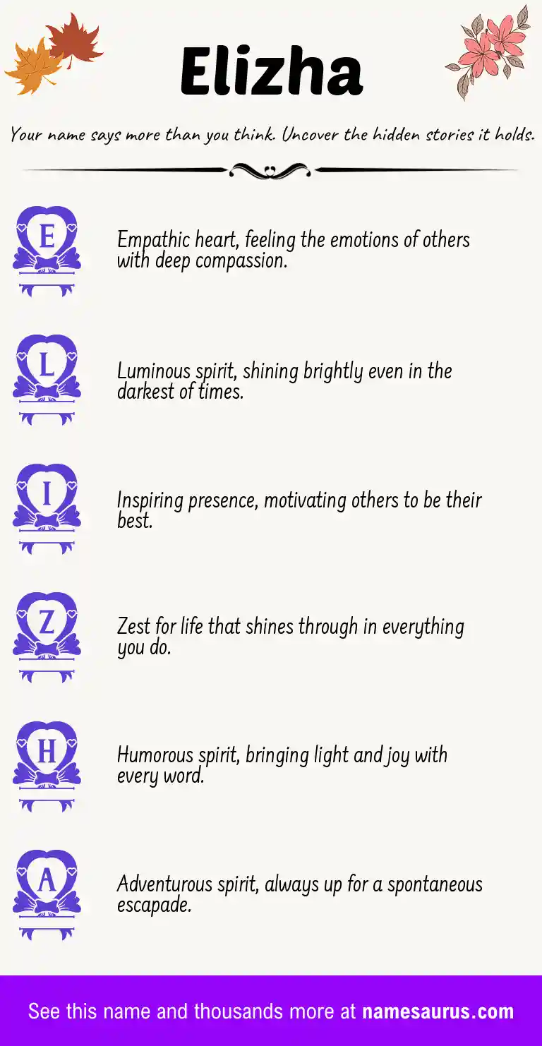 Acrostic poem about Elizha.