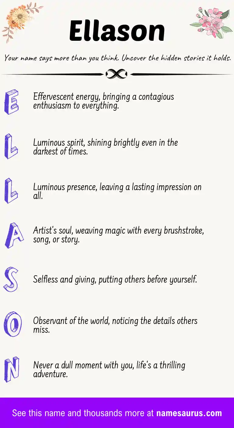 Acrostic poem about Ellason.
