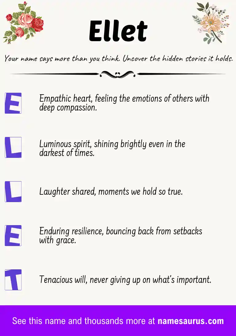 Acrostic poem about Ellet.