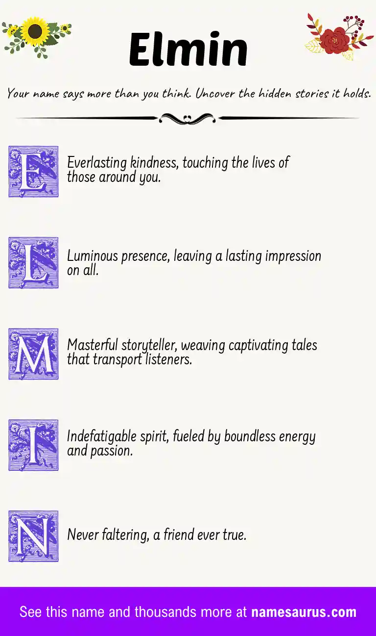 Acrostic poem about Elmin.