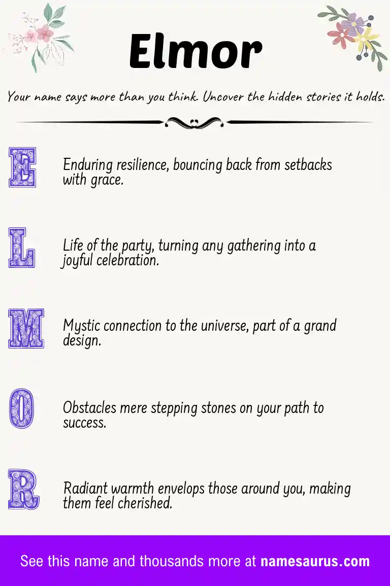 Acrostic poem about Elmor.