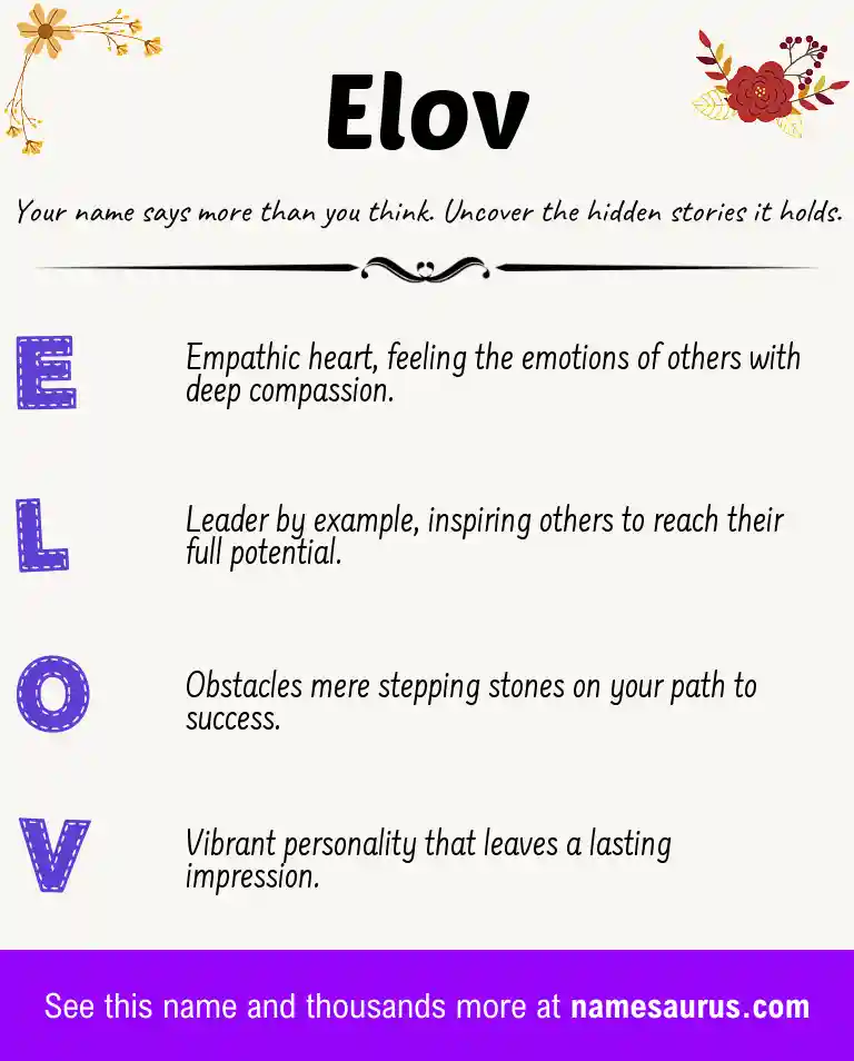Acrostic poem about Elov.