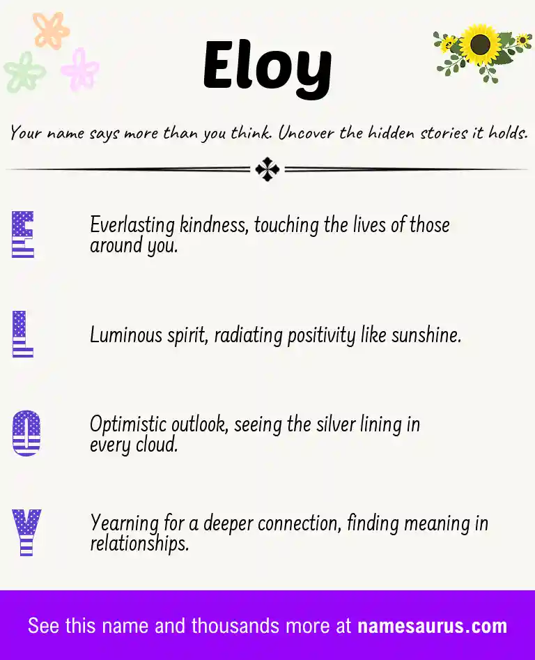 Acrostic poem about Eloy.