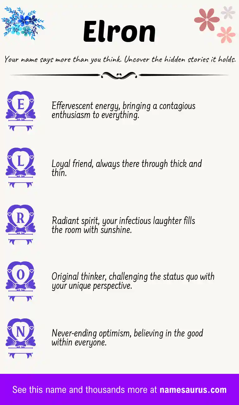 Acrostic poem about Elron.