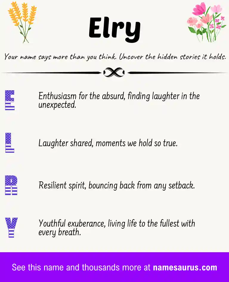 Acrostic poem about Elry.