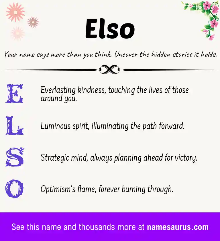Acrostic poem about Elso.