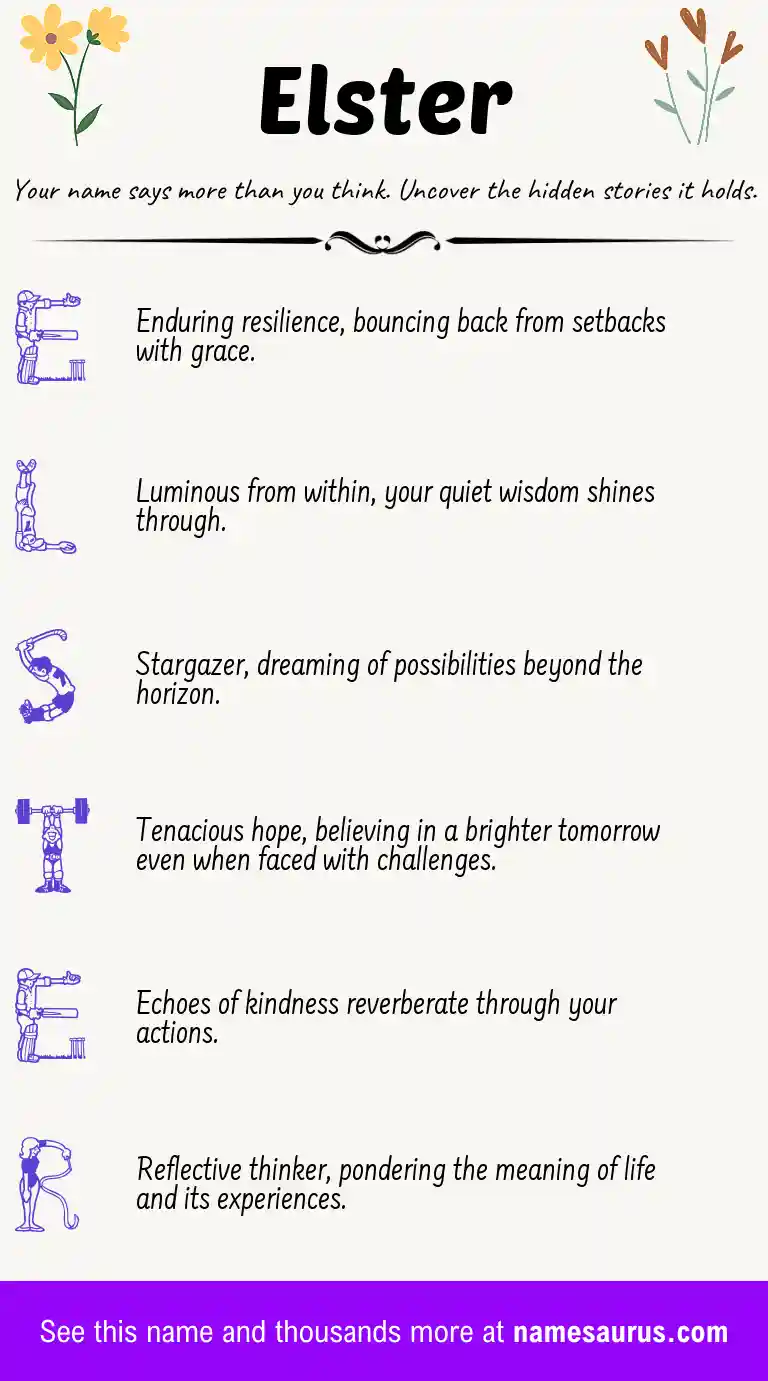 Acrostic poem about Elster.