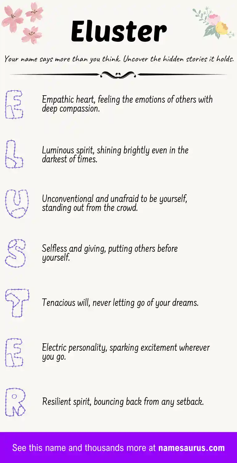Acrostic poem about Eluster.