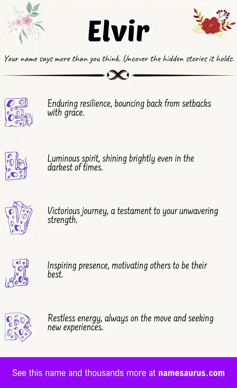 Acrostic poem about Elvir.