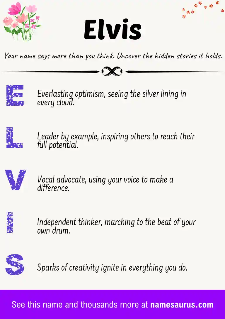 Acrostic poem about Elvis.