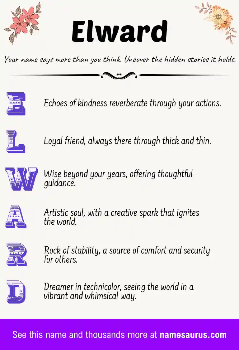 Acrostic poem about Elward.