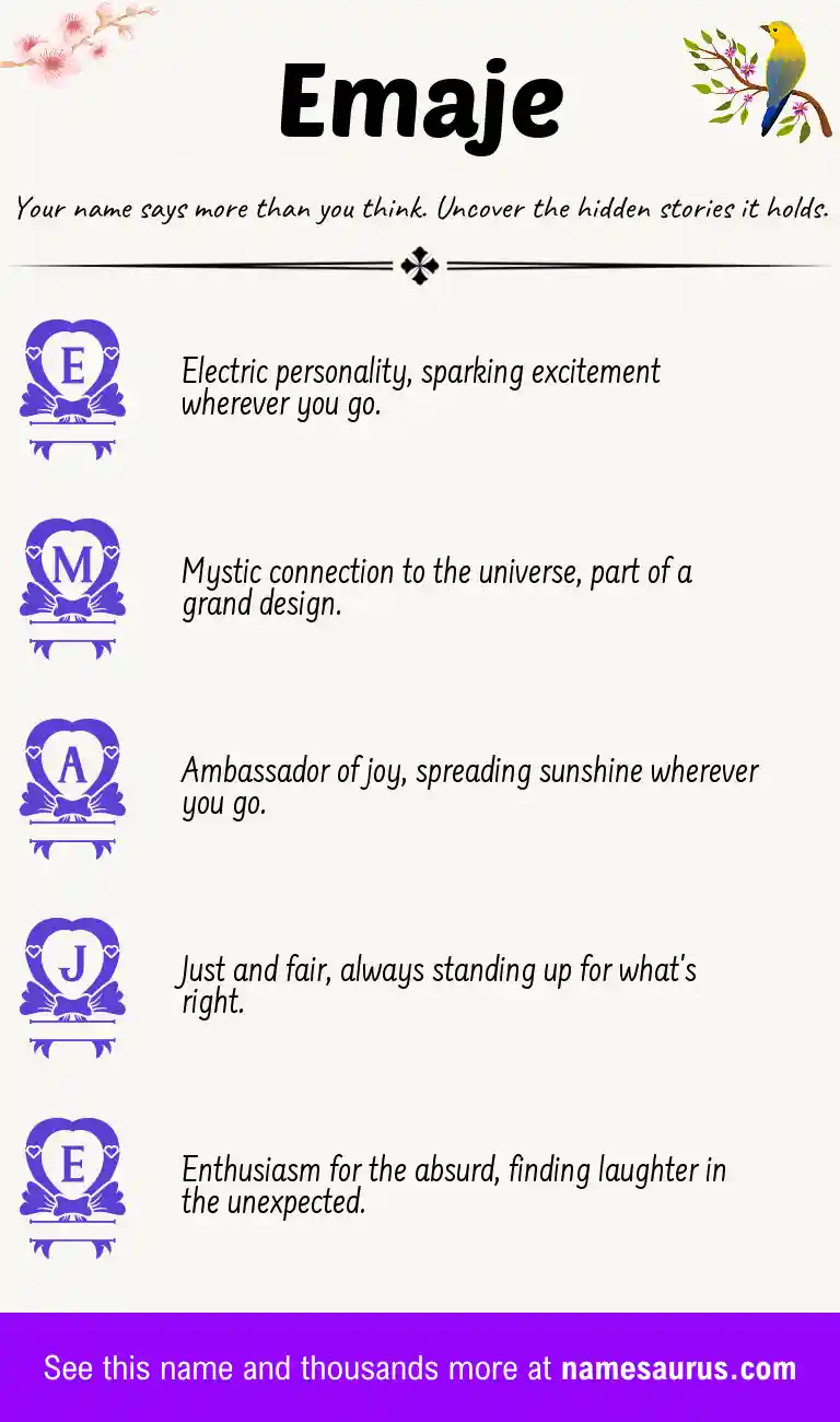 Acrostic poem about Emaje.
