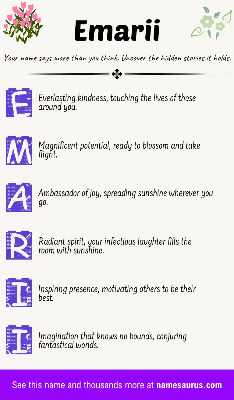 Acrostic poem about Emarii.