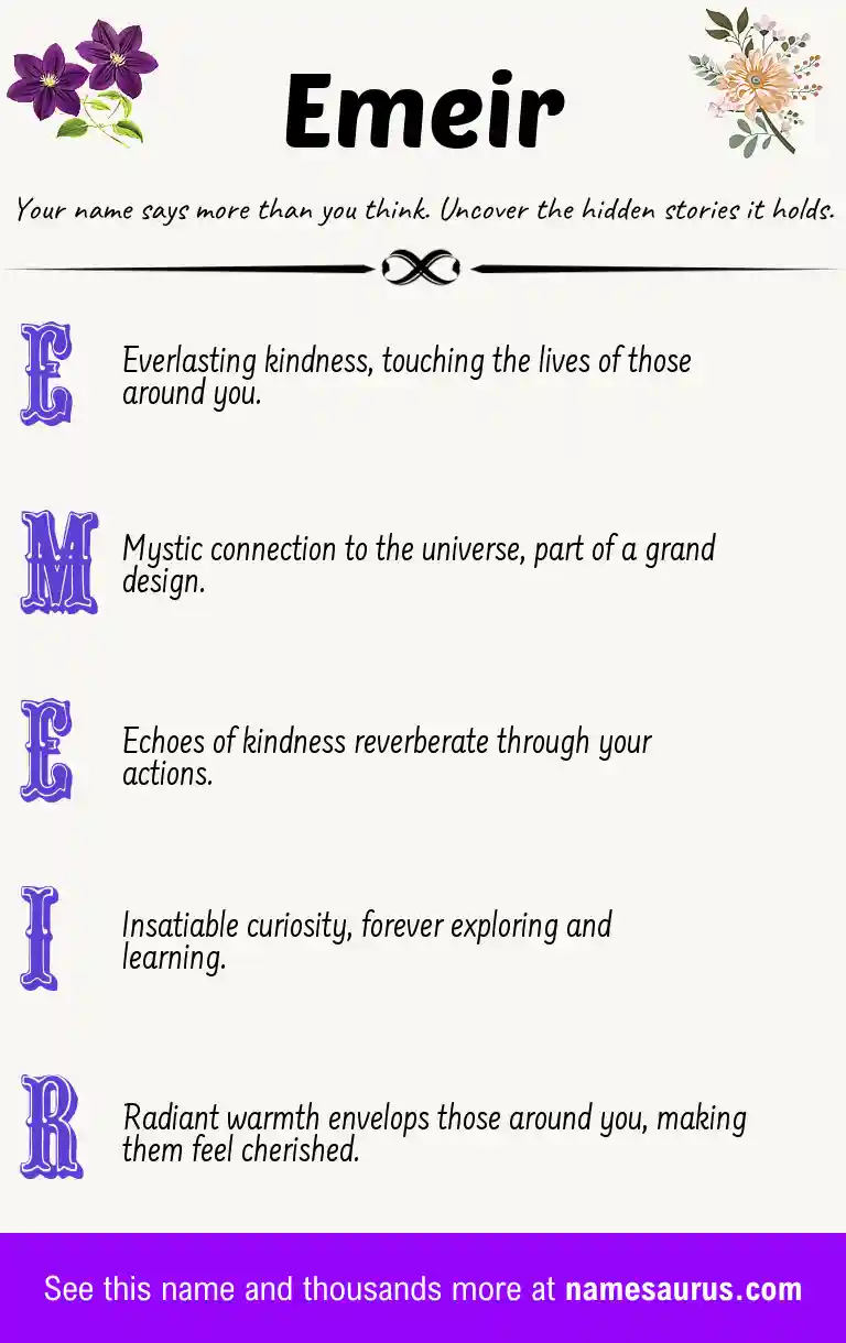 Acrostic poem about Emeir.