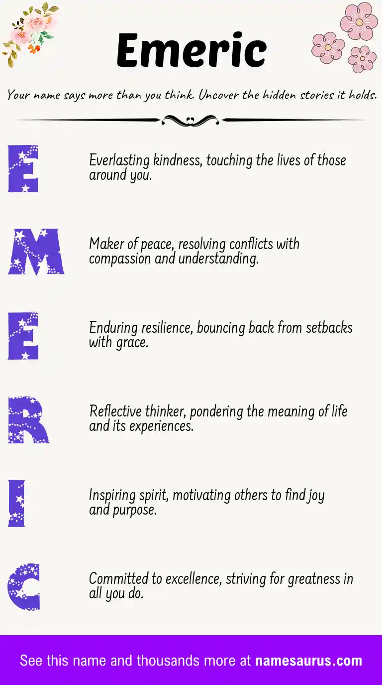 Acrostic poem about Emeric.