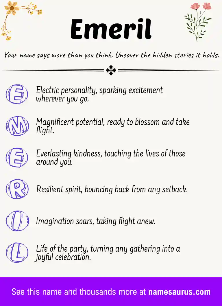 Acrostic poem about Emeril.
