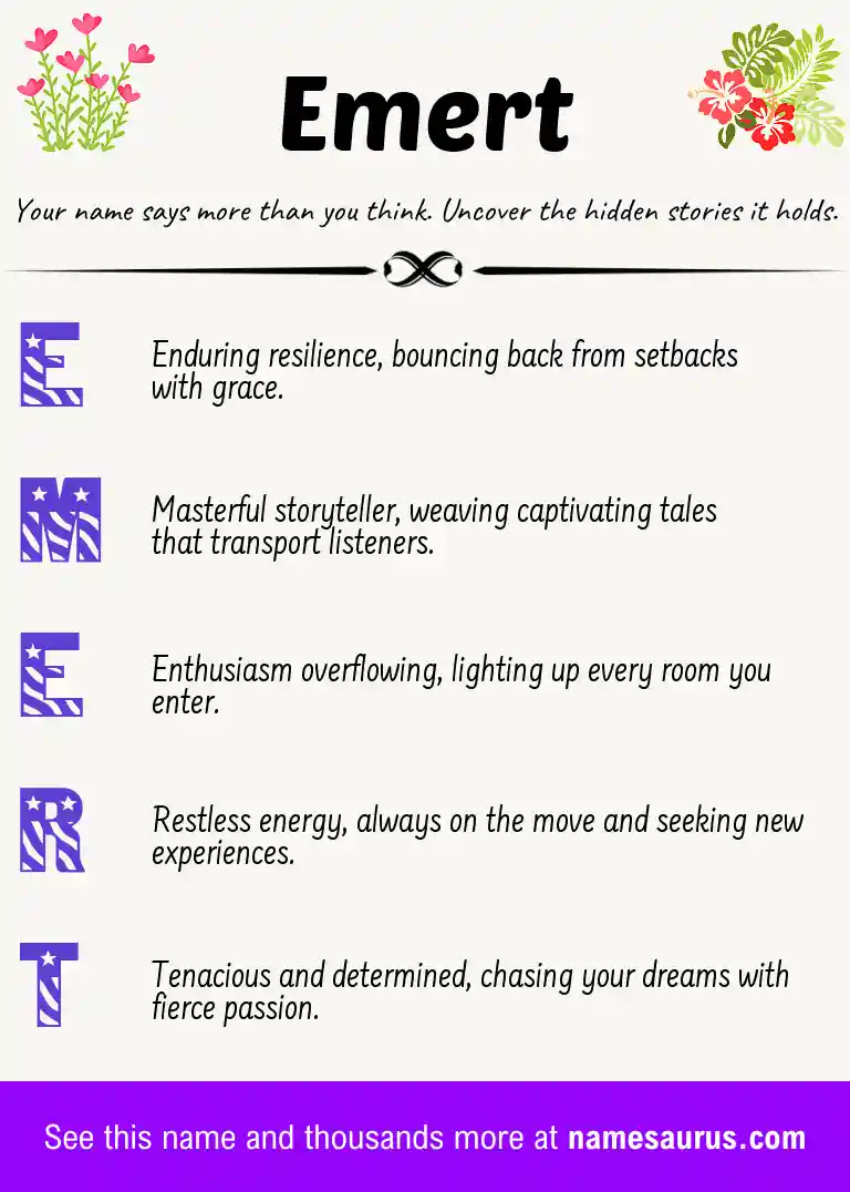 Acrostic poem about Emert.