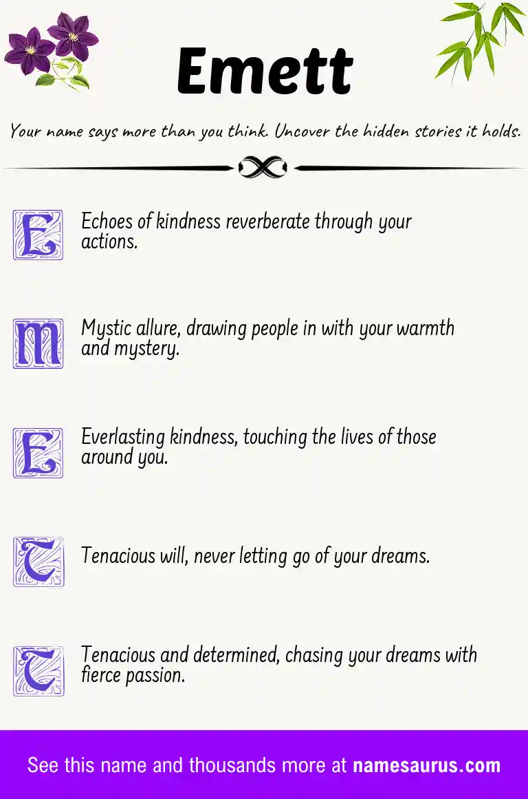 Acrostic poem about Emett.
