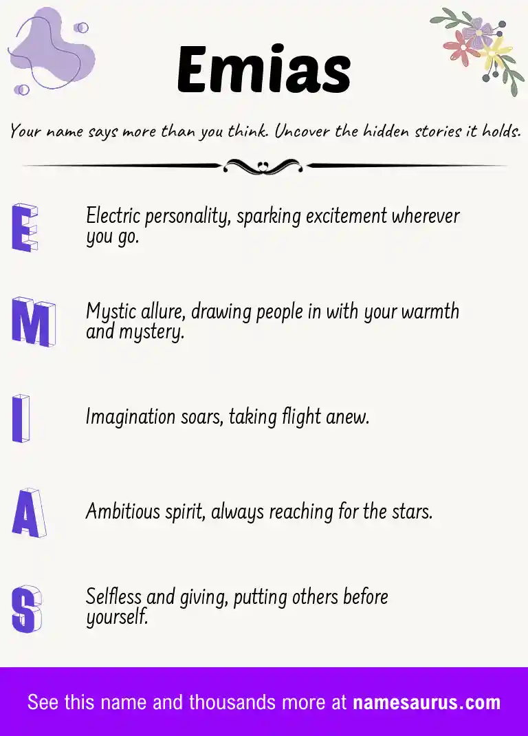 Acrostic poem about Emias.