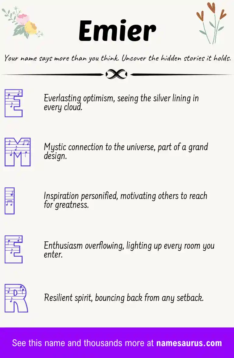 Acrostic poem about Emier.