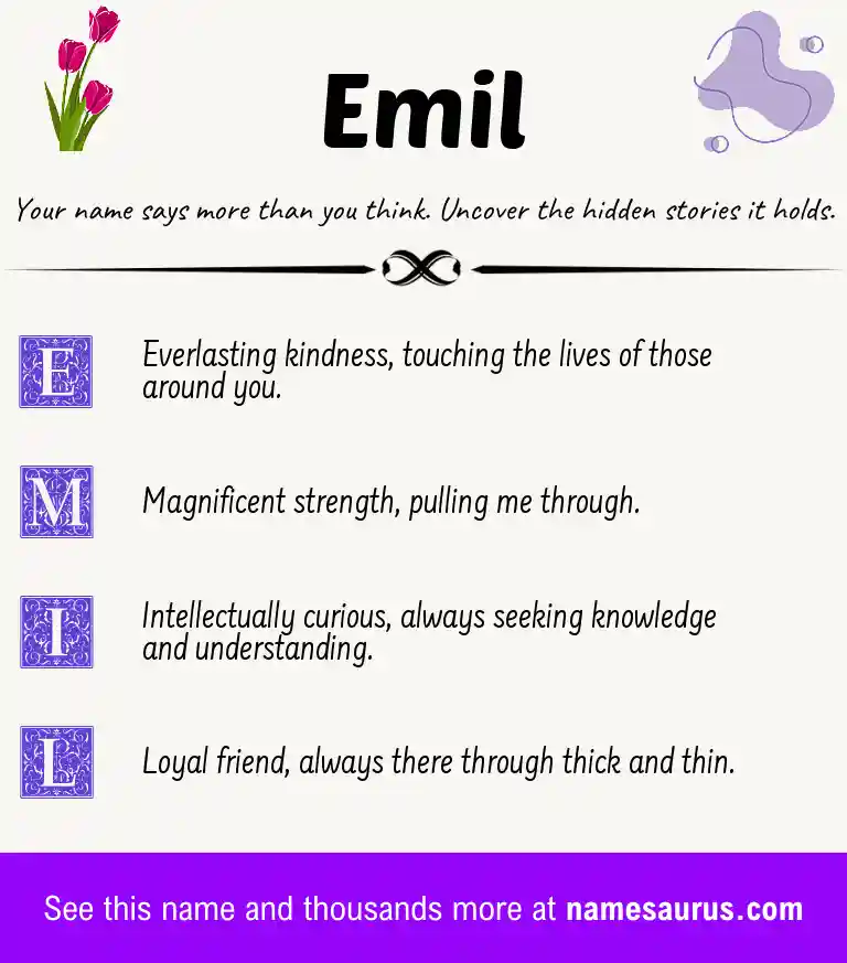 Acrostic poem about Emil.