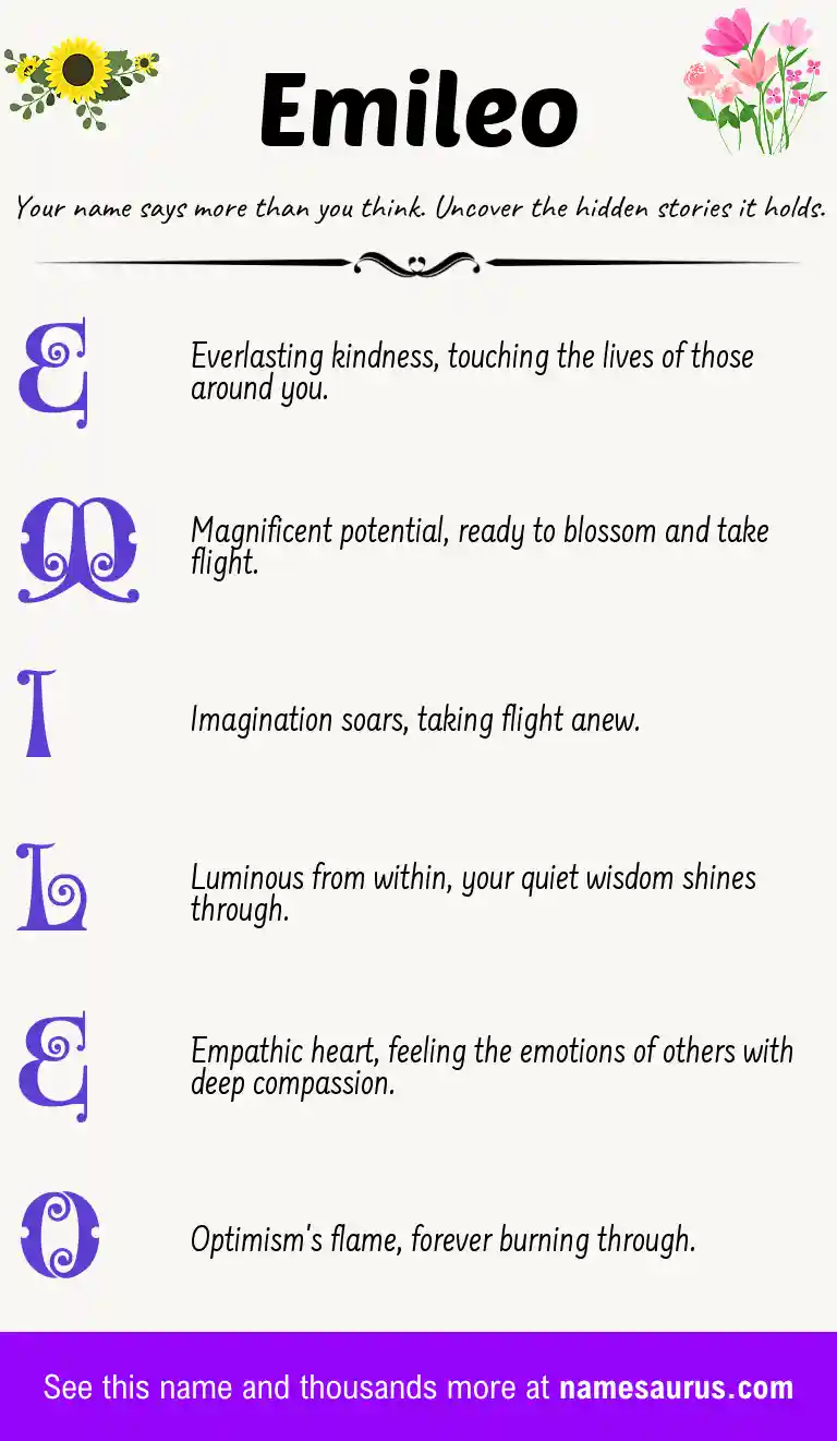 Acrostic poem about Emileo.