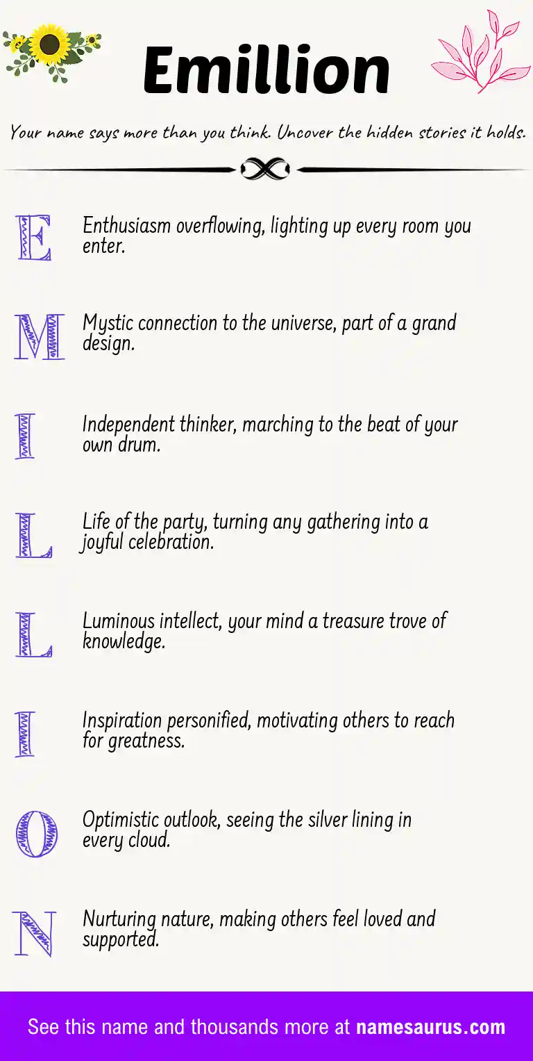 Acrostic poem about Emillion.