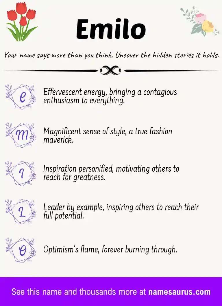 Acrostic poem about Emilo.