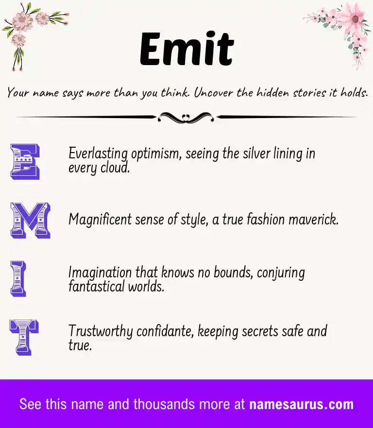 Acrostic poem about Emit.