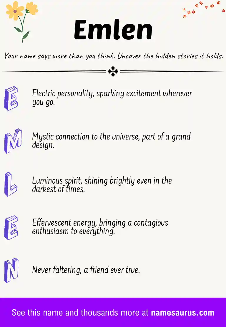 Acrostic poem about Emlen.