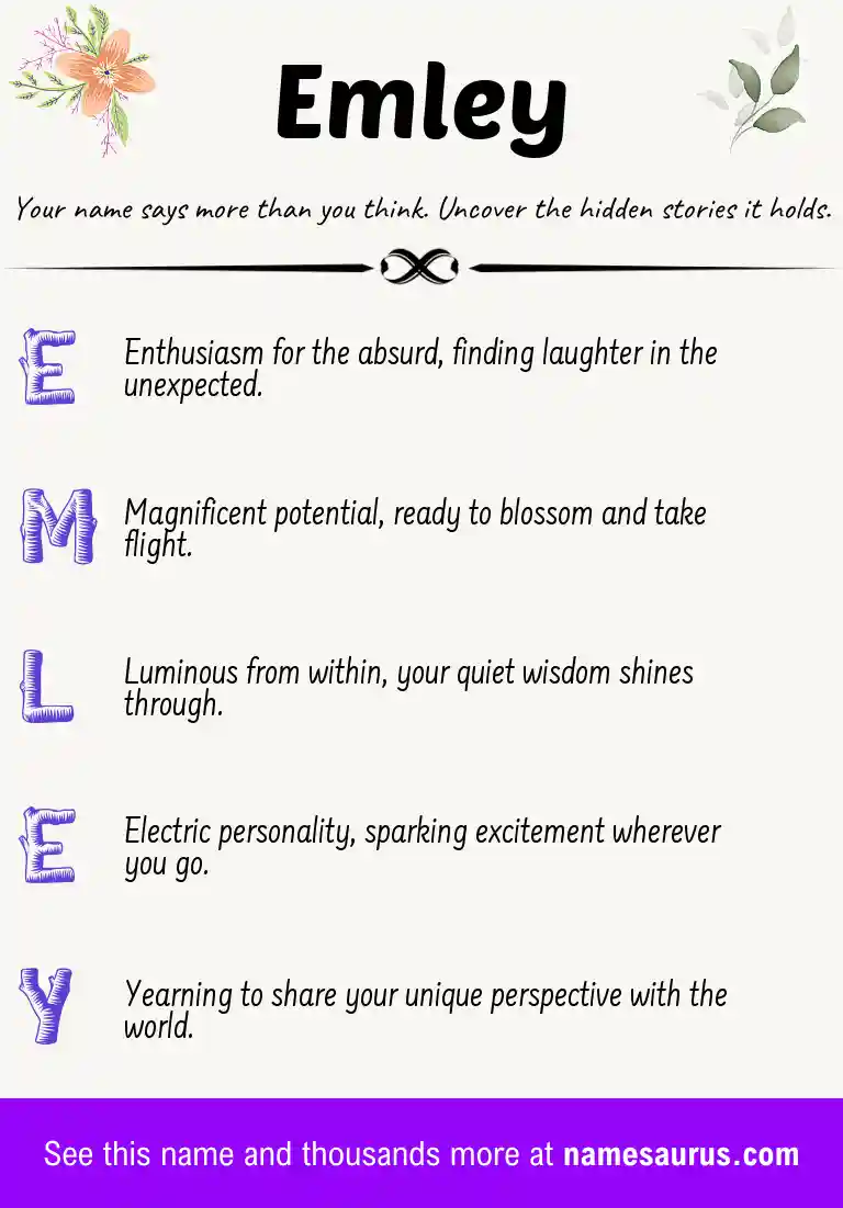 Acrostic poem about Emley.