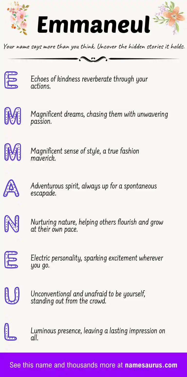 Acrostic poem about Emmaneul.