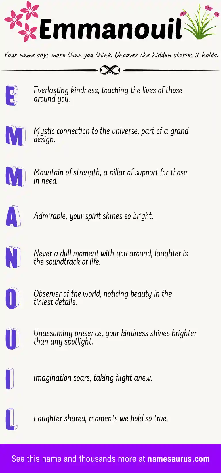Acrostic poem about Emmanouil.